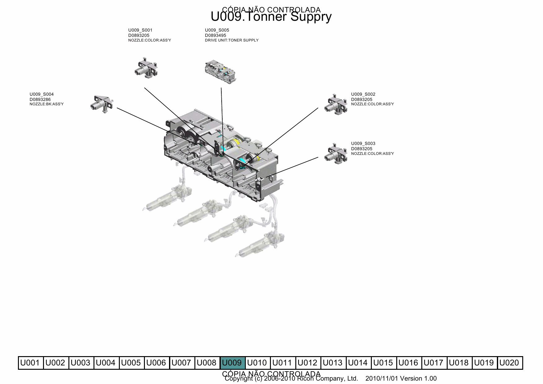 RICOH Aficio MP-C3001 C3501 D086 D087 Parts Catalog-4